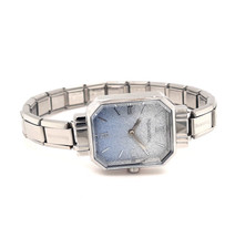 Nomination Uhr Paris Silber & Blau Ombre Glitzer Zifferblatt Uhr 076037/035