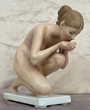 ROSENTHAL Jugendstil Akt-Figur TRINKENDE Wenck #752 PORCELAIN NUDE FIGURINE