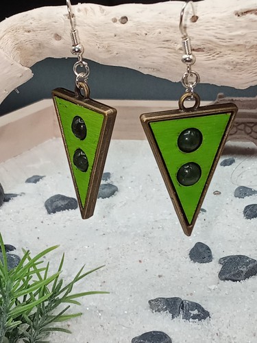 Ohrring holz earing wood - ohrring,