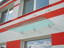 Glasvordach Edelstahl