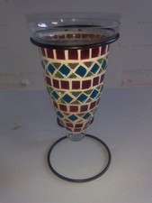 Mosaik-Glasstein-Windlicht