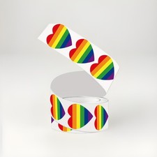 100 x Aufkleber Regenbogen