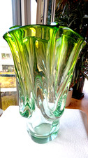 Große Schwere Glas Vase -