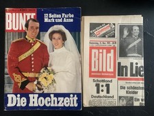 Zeitschrift BUNTE ILLUSTRIERTE Heft 46/1973 + BILD Hochzeit Prinzessin Anne