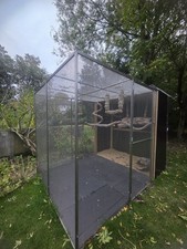 Papageien Voliere Aussen Garten 100%EDELSTAHL Mit Einrichtung