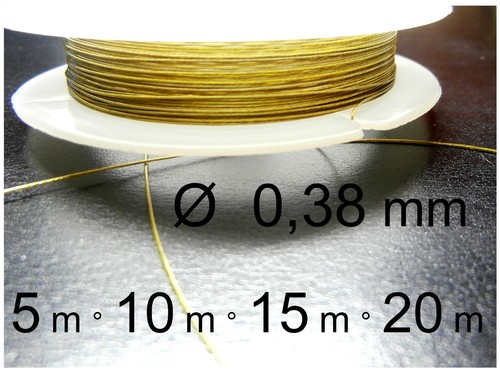 Schmuckdraht mm gold - Ø, 0,38