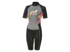 Mistral Damen Neopren-Shorty mit Reißverschluss am Rücken, grau/schwarz (L)