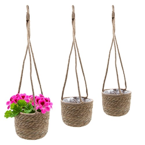 Seegras blumen ampel 3er set - seegras,