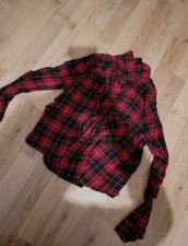 H&M Hemd Bluse Rot schwarz