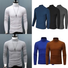 Rollkragen-Langarm-T-Shirt