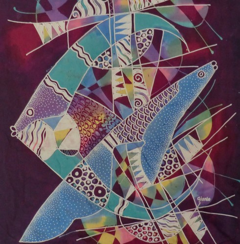Batik tuch dotpaint - batik, gemÄlde
