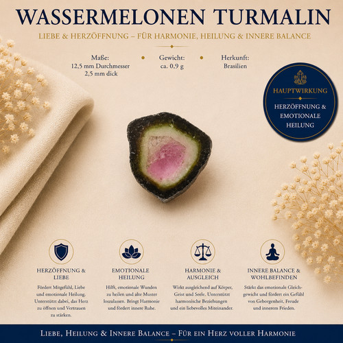 Wassermelonen turmalin scheibe - wassermelonen,