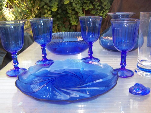 Blaues glas trinkgläser - blaues,