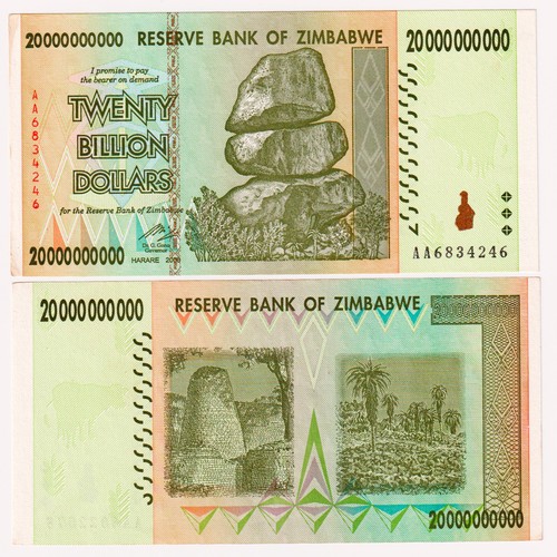 Simbabwe billionen dollars - simbabwe,