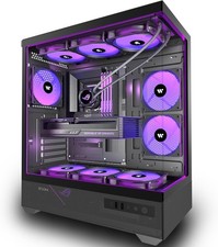 ATX PC-Gehäuse 6×120 mm ARGB PWM-Lüfter vorinstalliert ，Mid-Tower Gaming