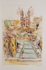 Simon Dittrich/ Farbradierung/ E. A. Exemplar / handsigniert