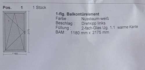 Balkontür terrassentür - balkontür,