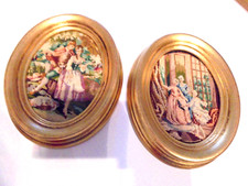 2  ovale Bilder  Holz