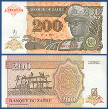 ZAIRE  200 Nouveaux Zaires