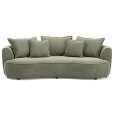 Megasofa - turtle - Velours - mit Kissen Sofa Wohnlandschaft Couch