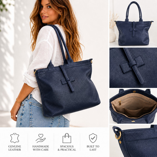 Damen leder handtasche shopper - damen,