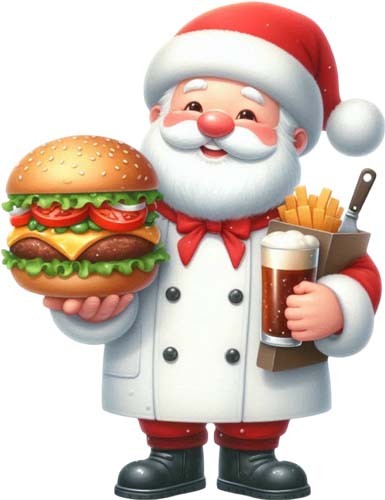 Weihnachten santa hamburger - weihnachten,