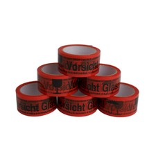 Klebeband Vorsicht Glas rot