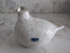 Nuutajarvi 1793 Schneehuhn Glasvogel Wärtsilä Finland handsigniert Oiva Toikka