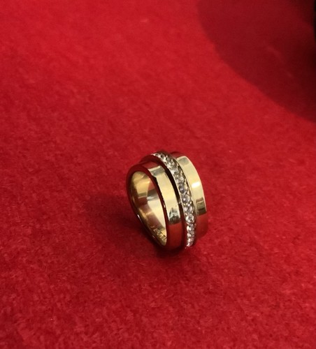 Breiter vergoldeter jette ring - vergoldeter, jette-ring