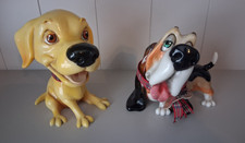2 x Arora Design Little Paws Hunde Figuren - Bassett Hound / Labrador