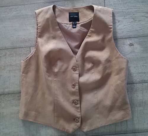 Weste anzug leinen mix - mix, beige
