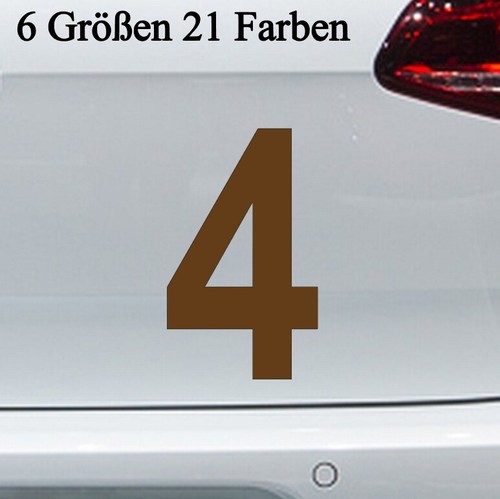 Zahlenaufkleber vier 6 - 4,