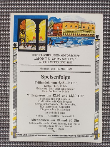 Menükarte motorschiff monte - menükarte,