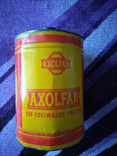 Große alte metalldose axolfan - metalldose,