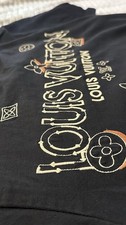 Louis Vuitton Black Embroidered Logo T-Shirt L Made In Italy 100% Authentic