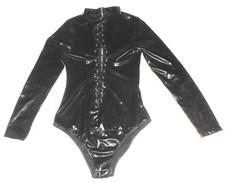 Latex Body Korsett Corsage Mieder Langarm zum schnüren, hinten Reißverschluss