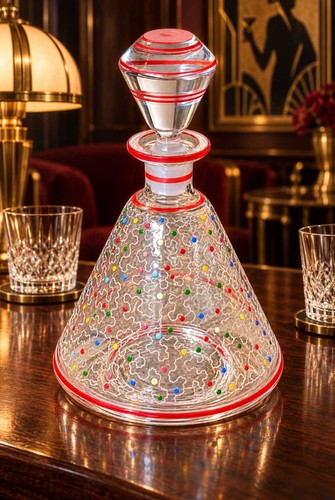 Glas karaffe dekanter bunt - karaffe,