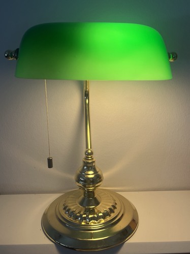 Bankerlampe grün gold - bankerlampe, grün/gold
