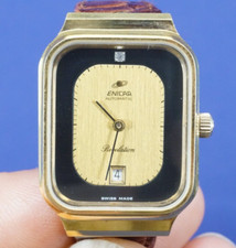 Enicar Revelation Automatic / Damen Uhr mechanisch & Datum Gold Double