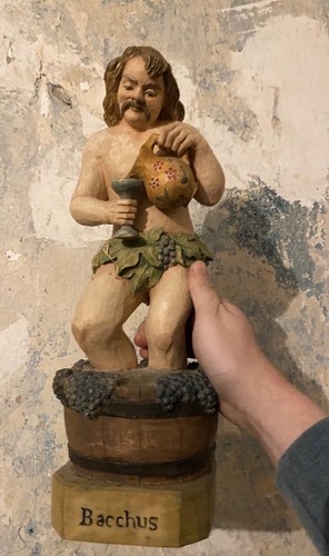 Bacchus gottheit geschnitzt - gottheit,