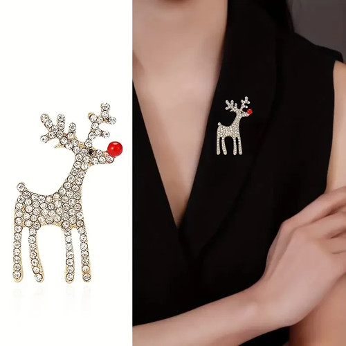 Elegante rentier brosche mit - elegante,