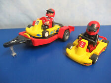 Auto Anhänger + 2 x Go - Kart mit Figuren Racing Playmobil 2904