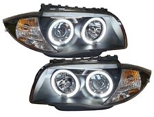 Angel Eyes Scheinwerfer für BMW E81 E87 04-11 1er schwarz Led Standlicht-Ringe