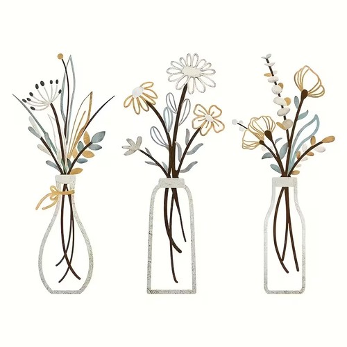 3er set acryl blumen - acryl,