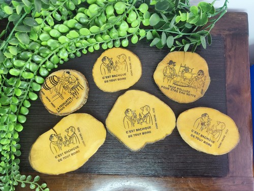 6er set vintage untersetzer - 6er,
