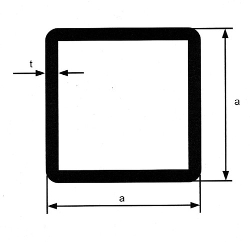50cm v2a quadrahtrohr - 50cm,