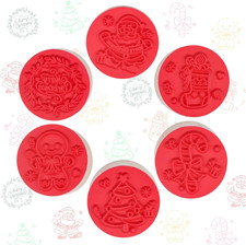 Holz Weihnachtsstempel Set 6
