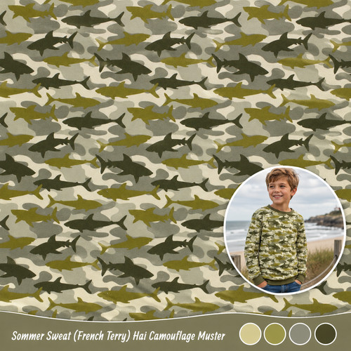 French terry haie - haie, camouflage
