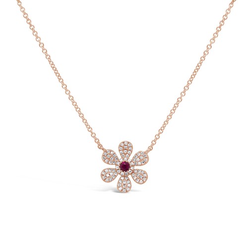 14k rose gold - rose, rubin