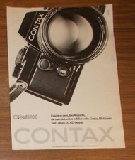 Seltene Werbung vintage CONTAX 139 137 MD QUARTZ Spiegelreflexkamera Wunsch 1982
